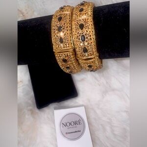 Gold and Black Women's Bangles
